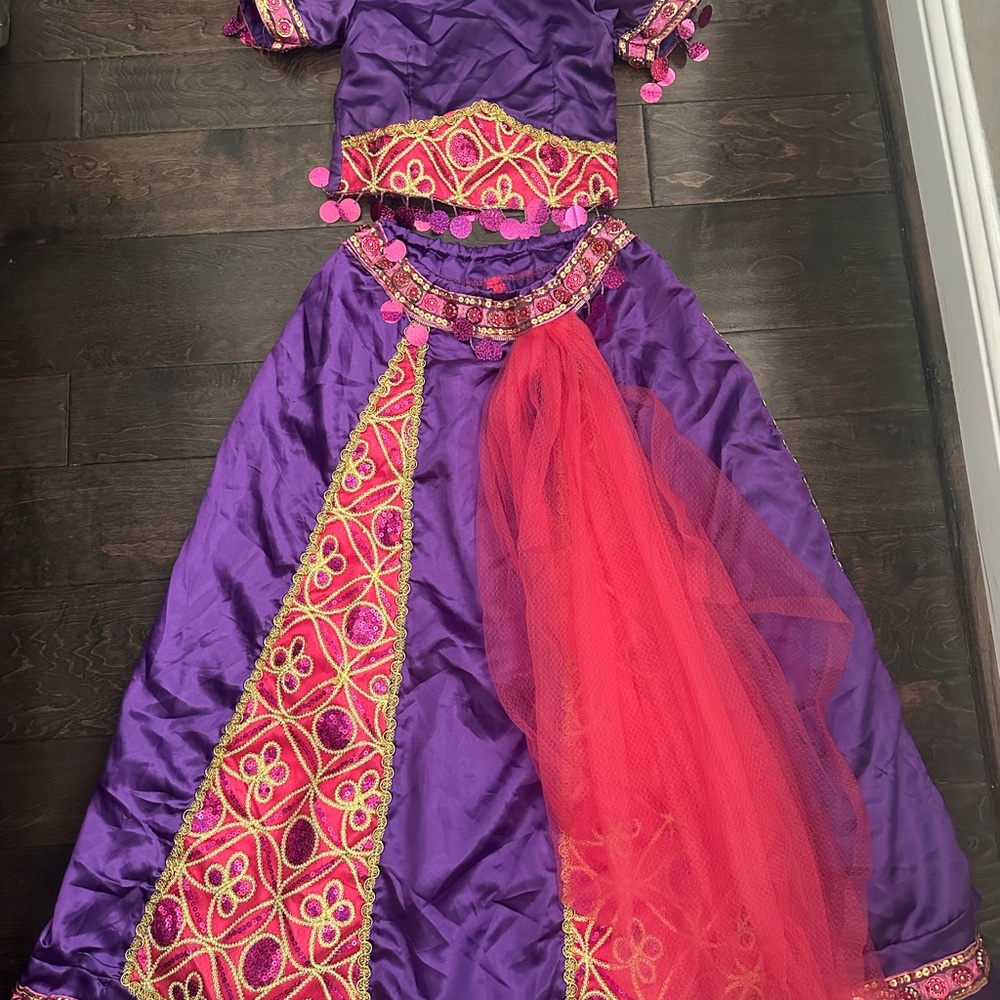 Elegant Purple and Red Kids Formal Dress